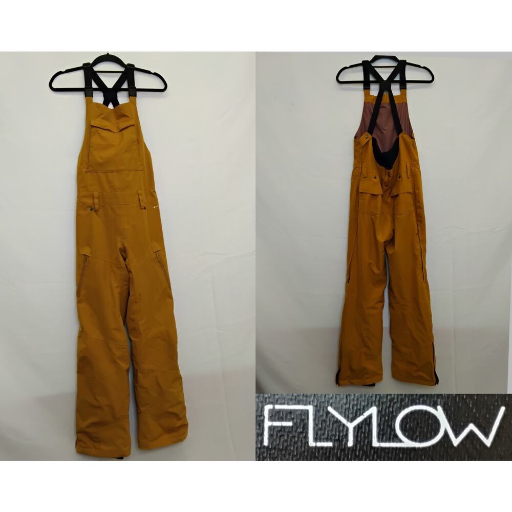 Flylow Ski Bibs Women's S Mustard Yellow Insulated #Z5254
